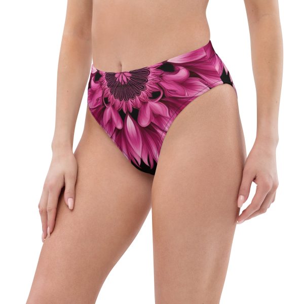 Braguita bikini reciclada talle alto all over FlowerÑ - Imagen 3