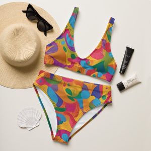 Bikini reciclado talle alto all over StampX