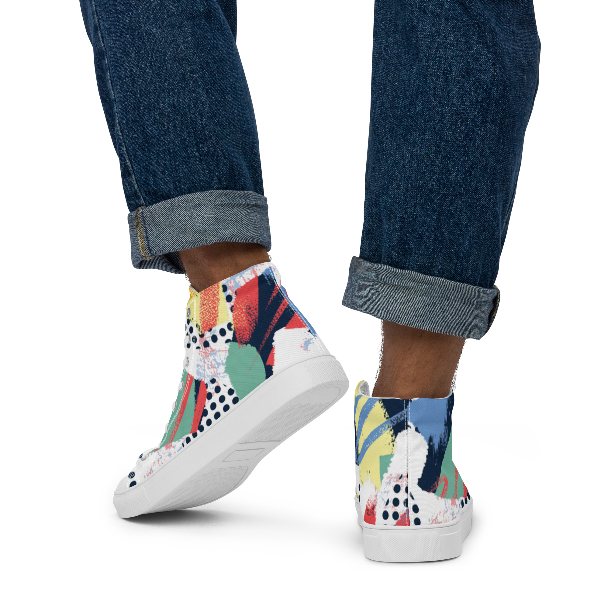 Zapatillas de lona de caña alta para hombre