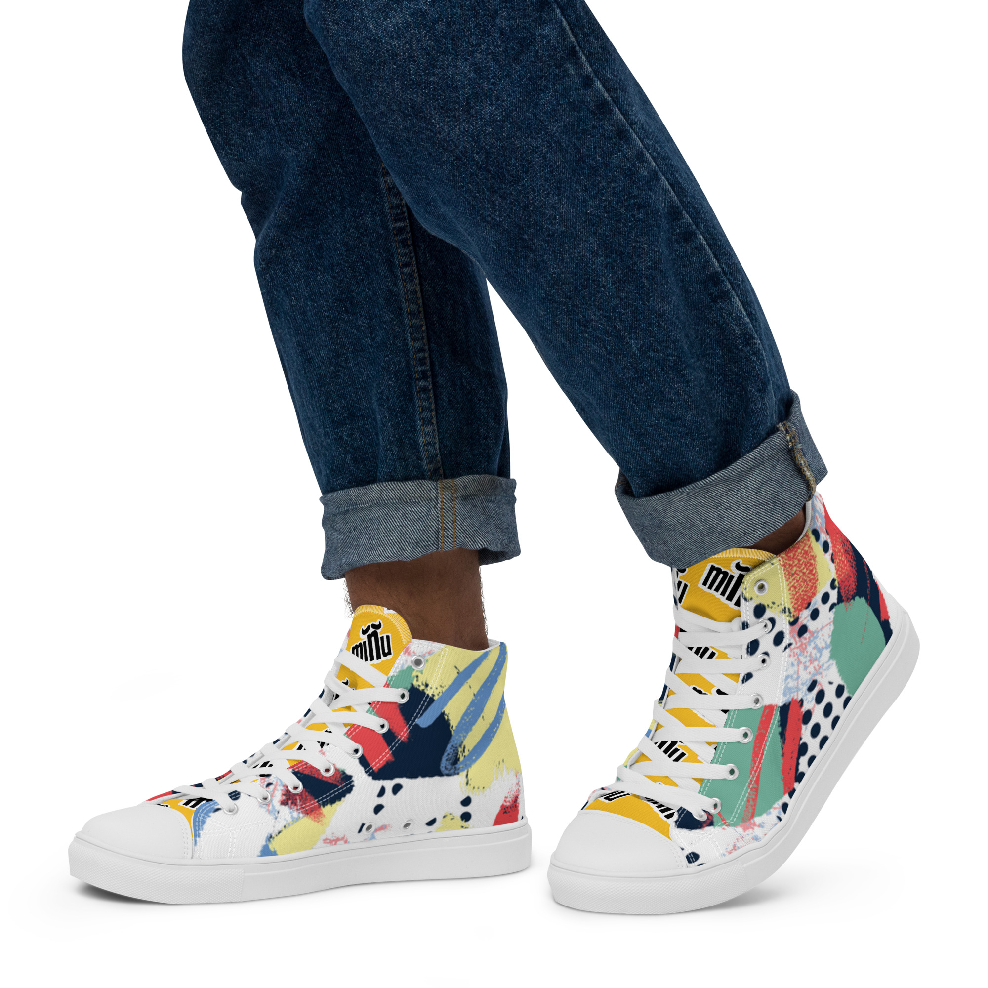 Zapatillas de lona de caña alta para hombre - Imagen 2
