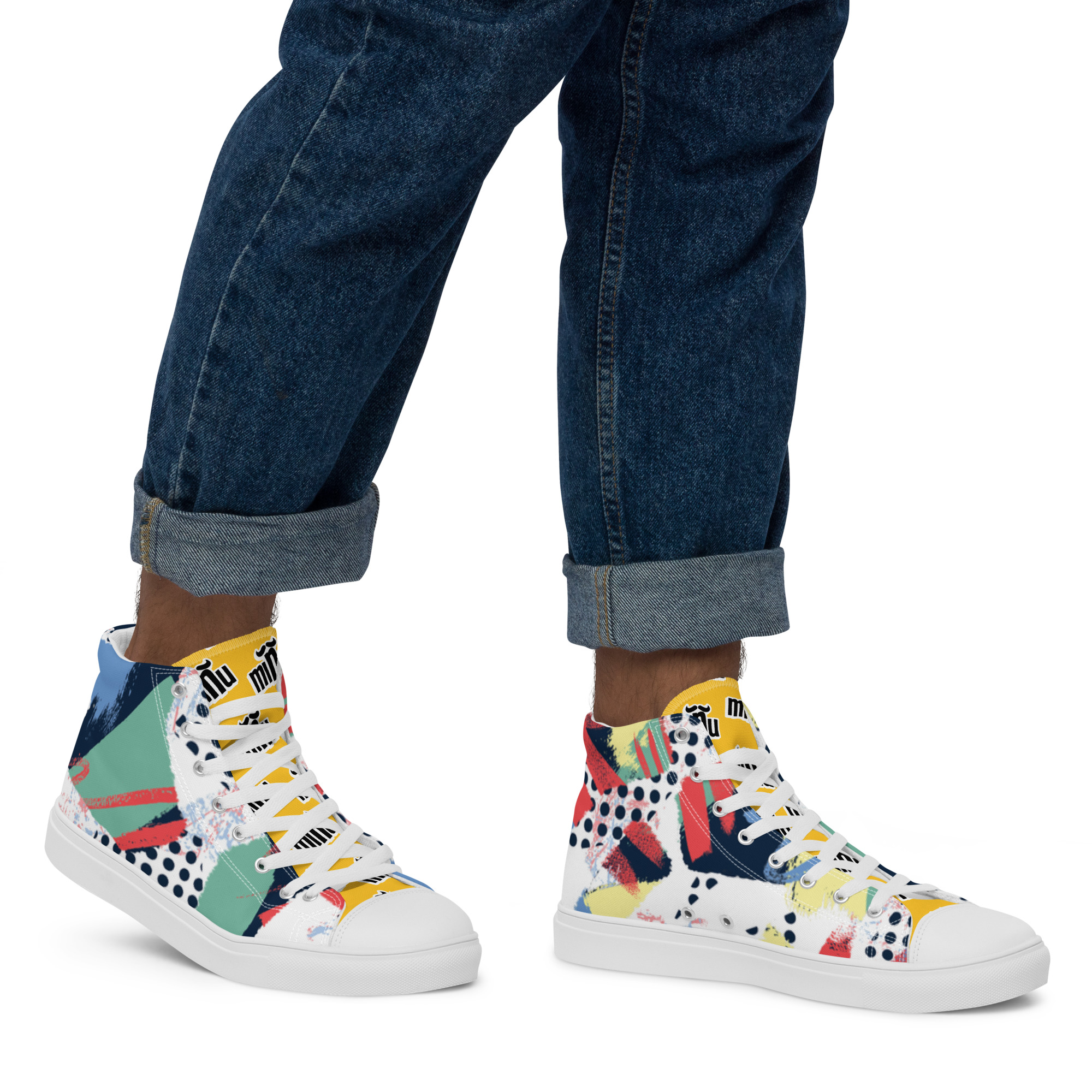 Zapatillas de lona de caña alta para hombre - Imagen 3